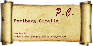 Perlberg Cicelle névjegykártya